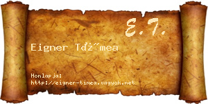 Eigner Tímea névjegykártya